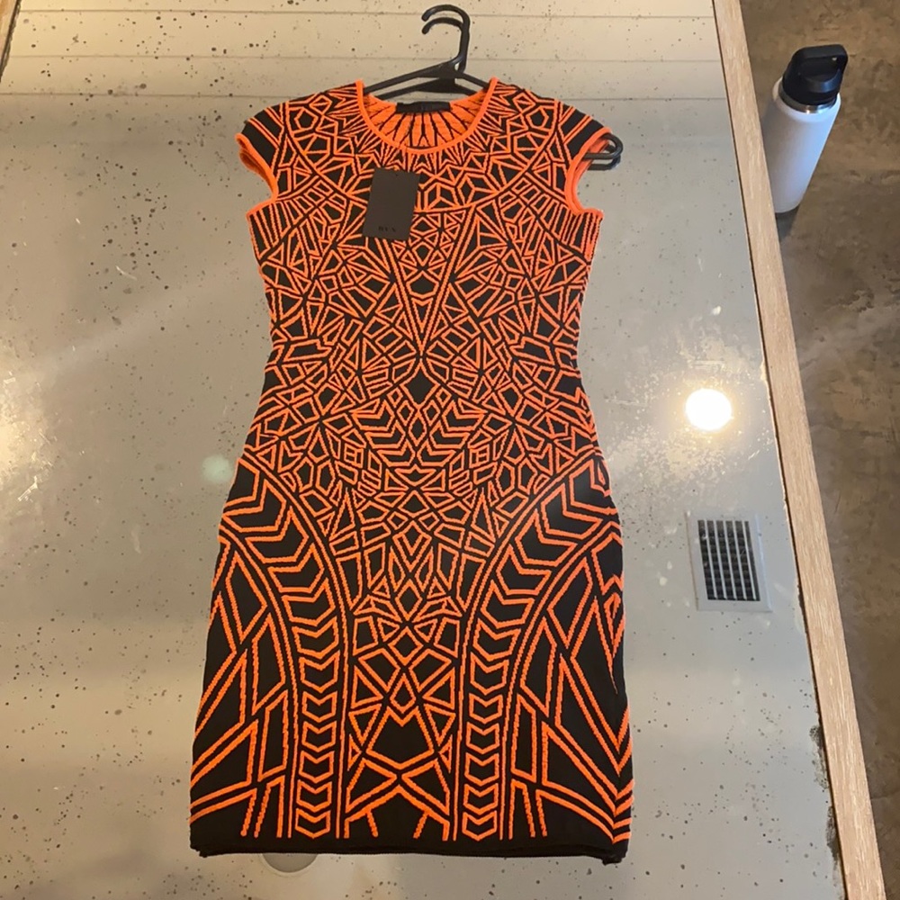 Geo Jacquard Textured Mini Dress